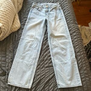 American Eagle Outfitters Light Wash Straight Leg Jeans